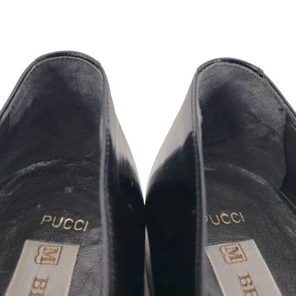 Bruno Magli Formal Opera Dress Shoes Men 7 Black Leather Tuxedo Bow Loafer Italy - Picture 11 of 12